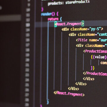 Untitled design - 1 React Programming Code on Computer Screen