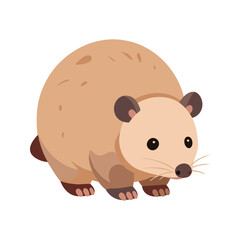 Fototapeta premium Cute coendou prehensile tail porcupine illustration for children's books or educational material