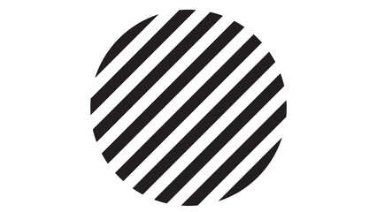 Circle filled with diagonal black and white stripes straight line graphic design stripe pattern diagonal geometric abstract contrast parallel repeated monochrome minimalist straight © Tajul Islam