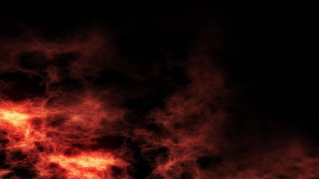 4K fire gold spark isolated on black background