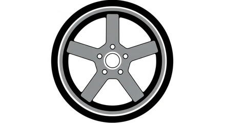 Fototapeta premium Car Wheel Rim with Alloy Design and Circular Shape.