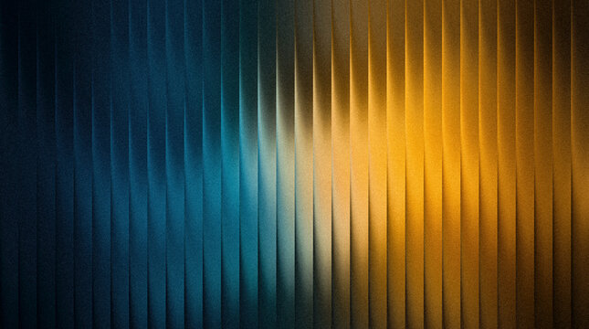 Abstract background with vertical lines and gradient transition from blue to orange with grainy texture