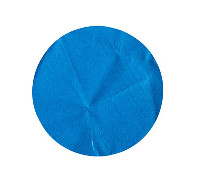PNG Blank blue glued sticky round label sticker cut out design element