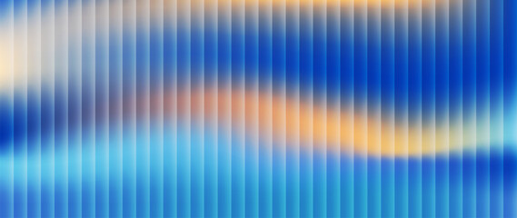 Abstract blue holographic mesh gradient background. Soft glow, blurred stripe texture, smooth light transitions. Futuristic digital aesthetic for AI interfaces, creative tech, UI design, web banners © Mariia