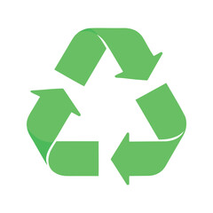 Fototapeta premium Recycling symbol shows green awareness for environmental care and preservation of resources