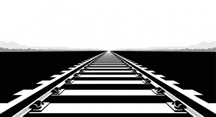 Railroad Tracks Leading into the Horizon. © bakul