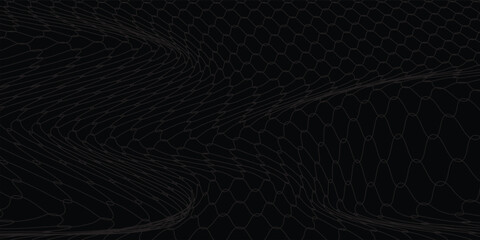 Fishing net seamless pattern. Soccer and football gates mesh. Fishnet texture. Basketball hoop and hockey net pattern. Sportswear texture. Chain link fence. Vector illustration on black background. © Handy