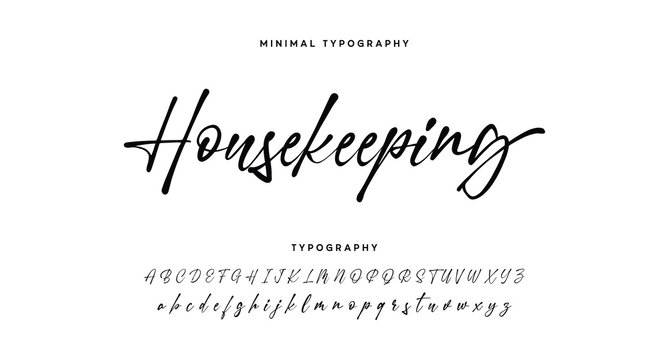 signature Font Calligraphy Logotype Script Brush Font Type Font lettering handwritten. Minimal modern urban fonts for logo, brand etc. Typography typeface uppercase lowercase and number. vector