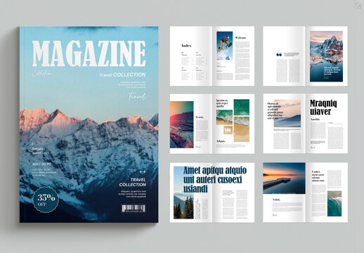 Modern Travel Magazine Template