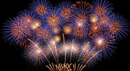 Fototapeta premium Spectacular american independence day fireworks display vibrant celebration in the night sky