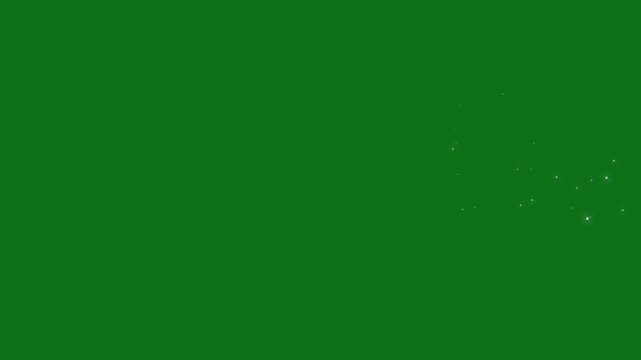 Magical twinkle glitter light circle trail with sparkling star dust particles, flowing pixie dust path, luminous fairy spark effects and smooth glowing animation on green screen 4K