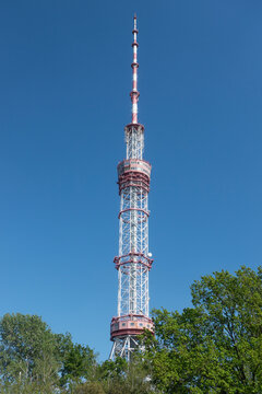 Kyiv TV tower against the sky
