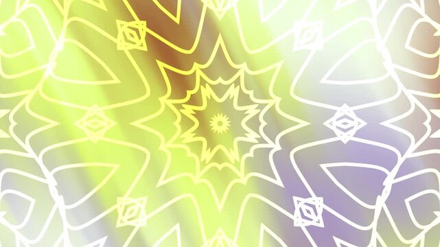 Kaleidoscopic abstract pattern with bright glowing lines. Ideal for backgrounds, digital designs, and highenergy visual projects with vibrant colors.