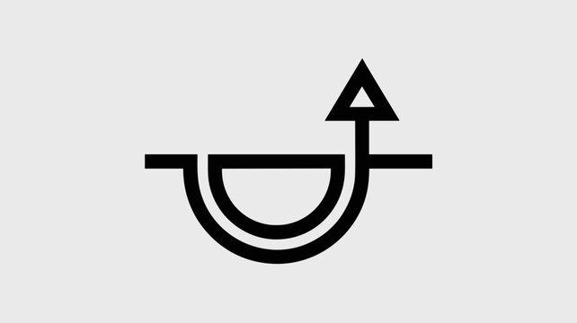 90-degree pivot arrow with upward growth point &ndash; Great for market redirection, turnaround strategies, or agile business shifts.