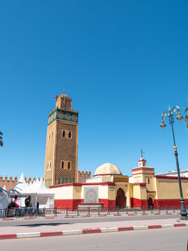 Sidi Laghlimi Mosque within the Ismaili Kasbah of Settat on a sunny day