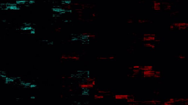 Digital Signal Glitch Distortion CRT TV Static Noise Displacement Map Hacking Cyber Security Motion Graphic Seamless Loop Background 4k video