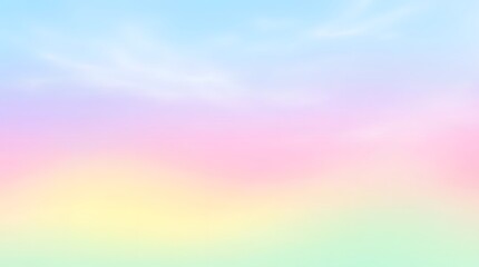 Obraz premium Vibrant rainbow colors fill the sky with pastel hues and soft clouds