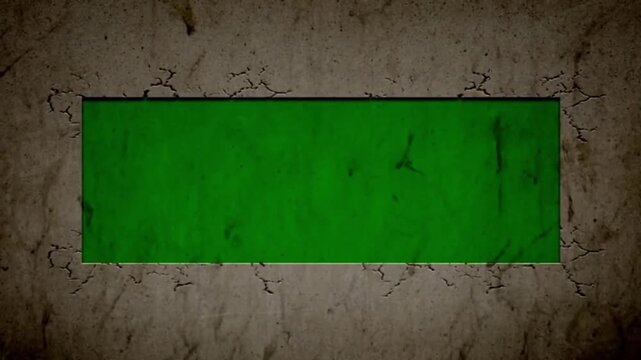 Wall Smash Cracking Transition with Laser Light Sparks and Green Screen Background