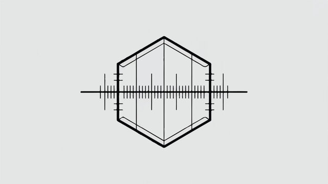 hexagon shaped sound wave graphic element