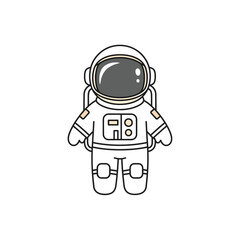 Fototapeta premium Astronaut in Space Suit Illustration.