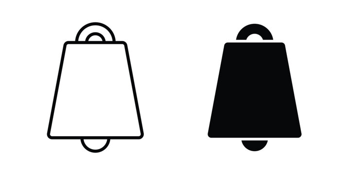 Cowbell icon design collection in black