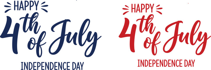 Happy 4th of july independence day greeting cards and patriotic decorations © ROBIULAWAL