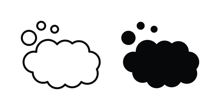 Foam icon design collection in black