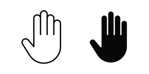Obraz premium Hand icon design collection in black