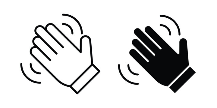 Hello icon design collection in black