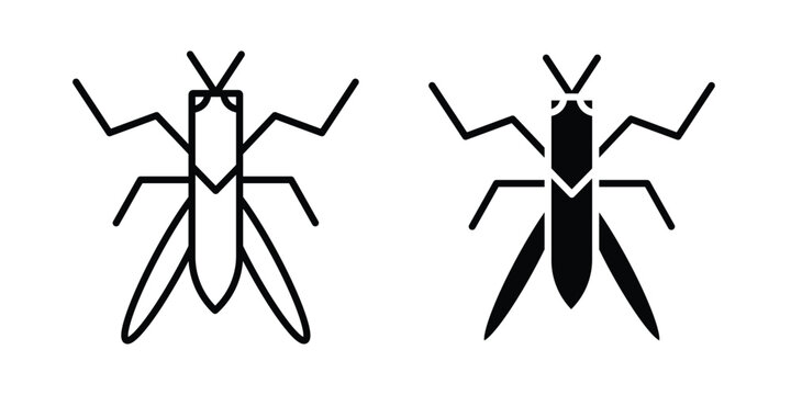 Locust icon design collection in black