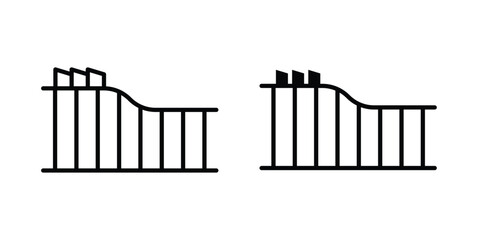 Roller coaster icon design collection in black © Bell