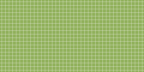 White grid checkered green paper sheet texture seamless pattern. Minimal sport background, soccer goal post net, abstract banner template for modern retro mixed media poster design Vector illustration © ugguggu