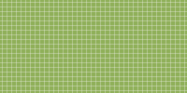 White grid checkered green paper sheet texture seamless pattern. Minimal sport background, soccer goal post net, abstract banner template for modern retro mixed media poster design Vector illustration