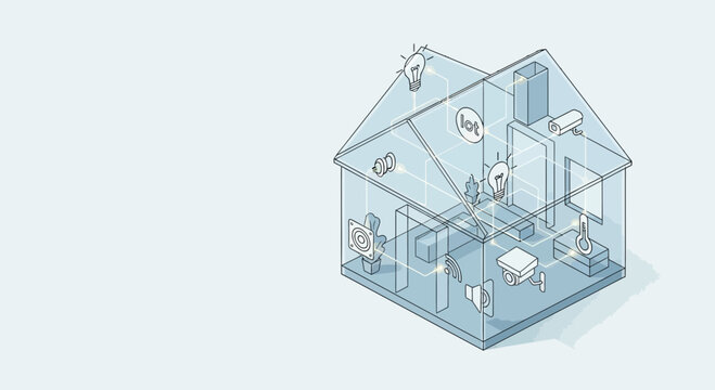 Detailed Blueprint of a House Interior.