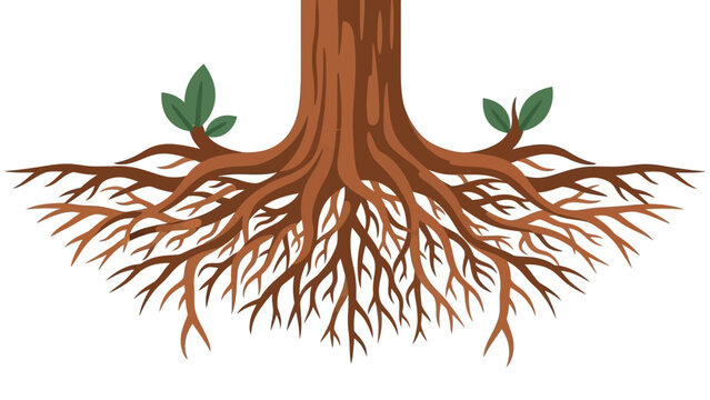 Tree Roots and Saplings Growing