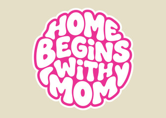 Naklejka premium Motherhood quote graphic with pink and white typography for home decor and gifts