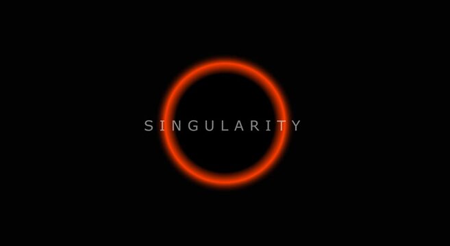 Glowing red singularity abstract circle motion background animation