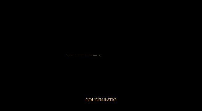 Golden ratio geometric line animation minimalist animation