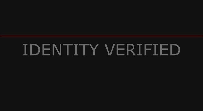 Identity verified digital security scan animation for cyber animation