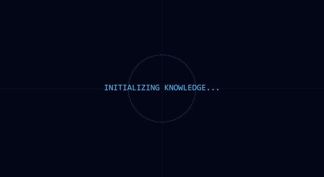 Initializing knowledge digital interface loading screen motion animation