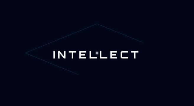 Intellect abstract geometric motion with minimalist tech animation