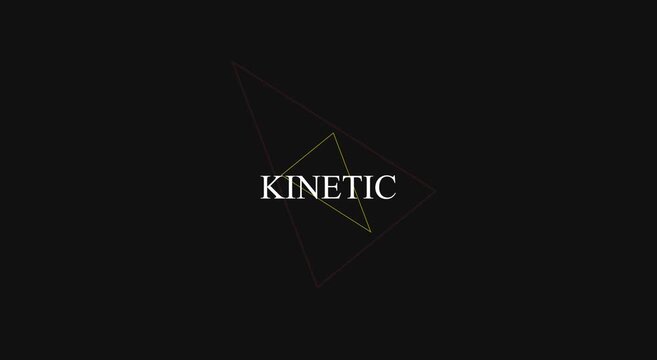 Kinetic typography motion animation with abstract geometric animation