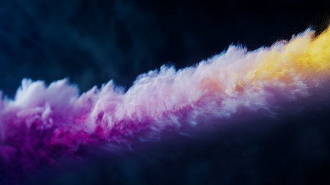 Colorful powder cloud captured in motion against a dark, textured background. product launch decks, UI/UX mockups, designed for data visualization dashboards and holographic UIs.