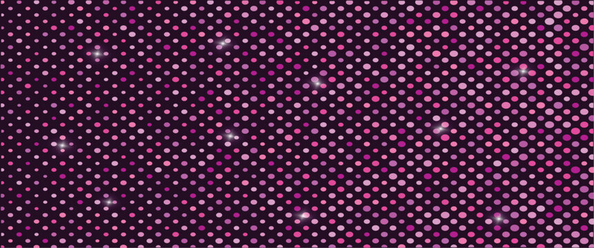 Disco glossy sequin texture background in pink and purple with iridescent glitter halftone effect . For party backgrounds, new year celebrations and invitations
