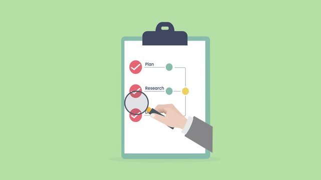 Project Workflow Checklist with Plan Research Design Launch Process	