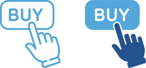 Obraz premium Buy icon, buy sign vector illustration with minimal flat style for ecommerce platforms and online retail applications