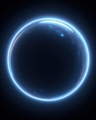 Obraz premium Minimal Futuristic Energy Dome with Holographic Neon Glow
