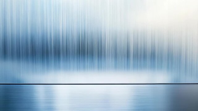 Water moves through a glass structure inside a room filled with light. The elements blend together as the water creates patterns against the glass