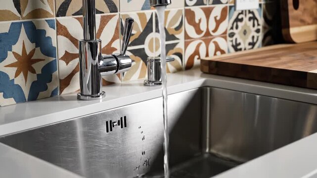 Title
Modern Kitchen Sink Faucet with Running Water Flow