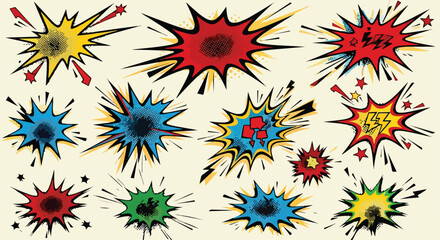 Colorful cartoon explosion sound effects © Aziz